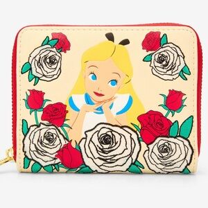 Loungefly Disney Alice in Wonderland Color Changing Roses Zip Wallet